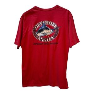 World Wide Sportsman Offshore Angler Red Swordfish Fishing T Shirt Mens L